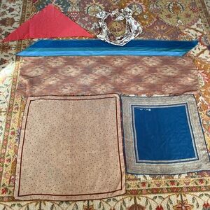 Vintage Scarfs lot of 6 Asst brands/Echo:AnnKlein some excellent/some minor flaw